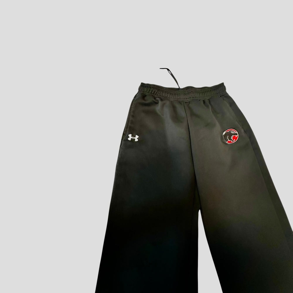 Under Armour Sweatpants Mens Medium Black Athletic Fleece Panther Patch Pants